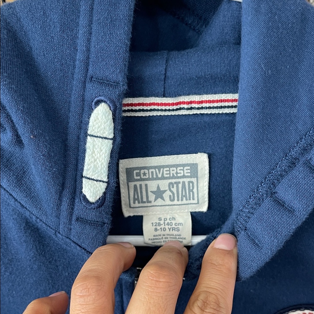 Converse Kids Navy Zip-Up Hoodie. 8/10 years - Picture 3 of 8
